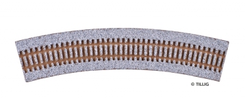 TILLIG 86555 - H0 Gleisbettung Elitegleis hell (grau) für gebogenes Gleis R41/30°